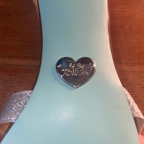 Blue by Betsy Johnson Silver Shoes with Blue Bottom - Picture 3 of 4